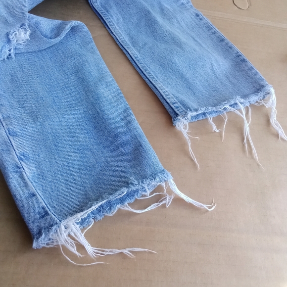 Women's Zara Denim Distressed Style Cotton Jeans Medium Wash - Picture 13 of 13